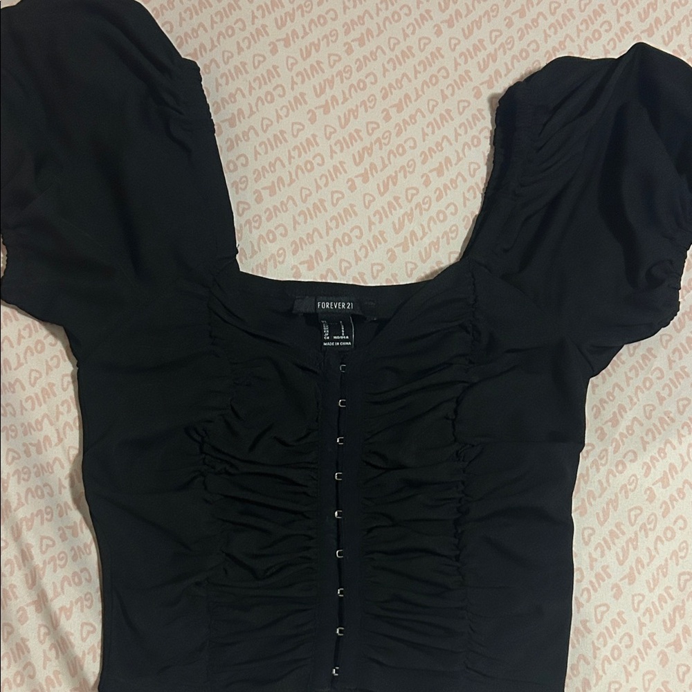 Forever 21 Black Ruched Women's Blouse